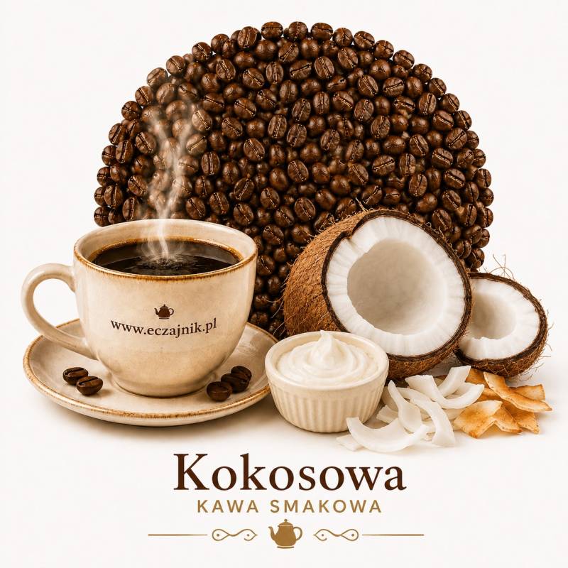 Kawa Kokosowa – smakowa 100% Arabica Brazylia Santos | eczajnik.live