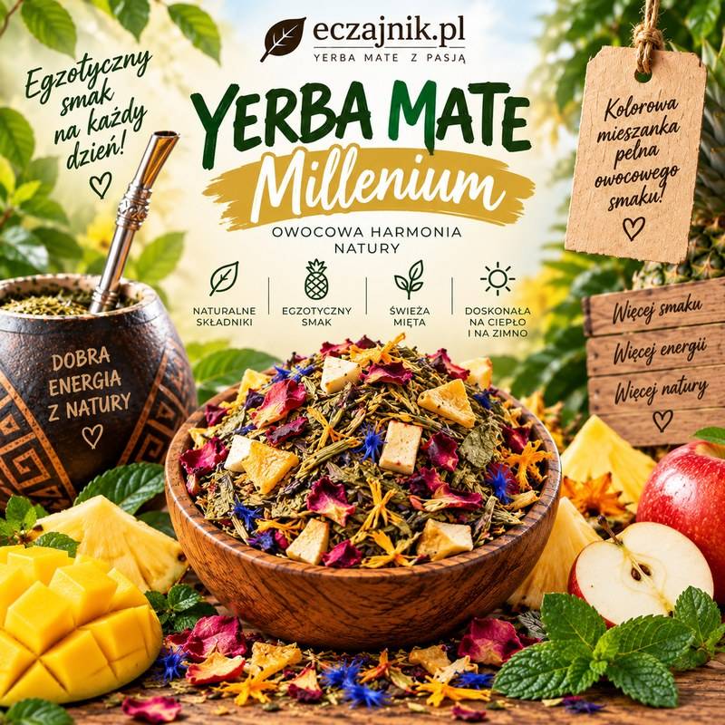 Yerba Mate Millenium – Mango, Ananas i Mięta | eczajnik.live